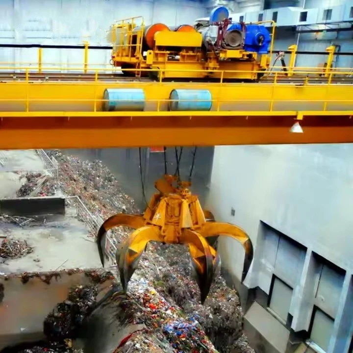 Double Girder Overhead Crane With Grab Bucket